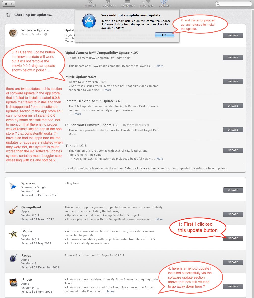 app store updating bugs